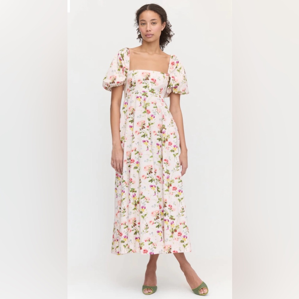 Floral Puff Sleeve Maxi Dress